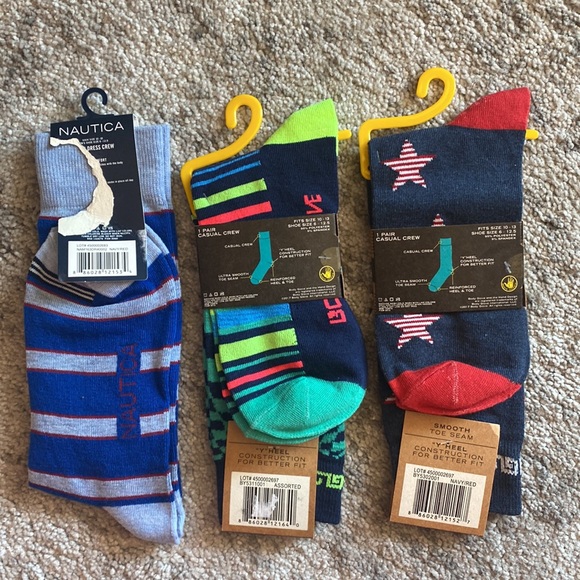 NWT - Men’s Socks - Lot of 3 - Dress and Casual Crew - Nautica & Body Glove - Picture 5 of 5